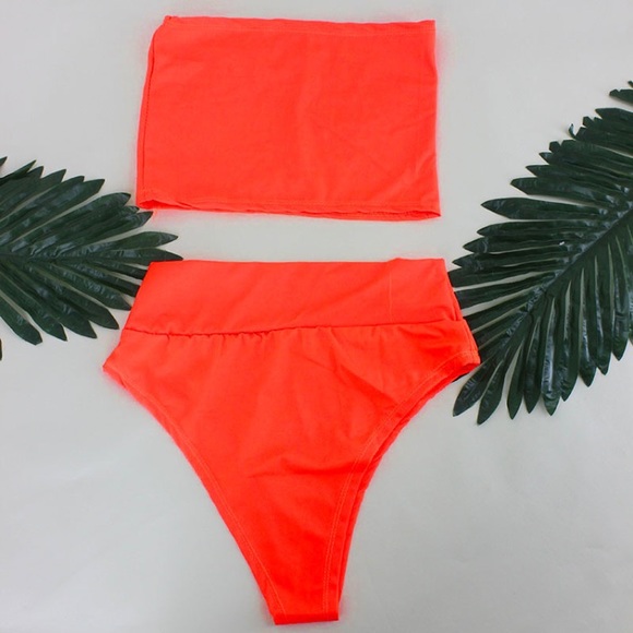 NEW! Fluorescent Strapless Bikini - Picture 6 of 8